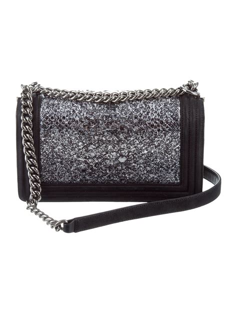 large chanel python boy bag|python chanel handbags women.